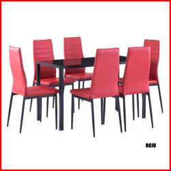  Comedor mesa de vidrio 6 sillas - Avatar