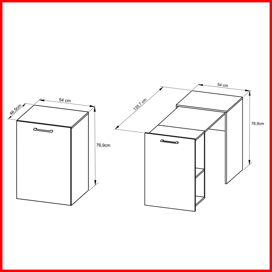 Mesa multifuncion escritorio desayunador - ME 4170 - Imagen 12